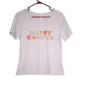 Lara Fashion Happy Camper Shirt Size Large NEW With Tags